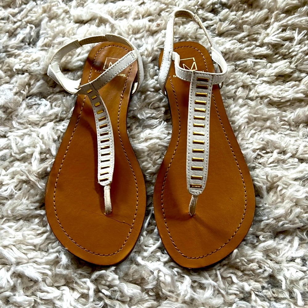 Material Girl flat thong sandals